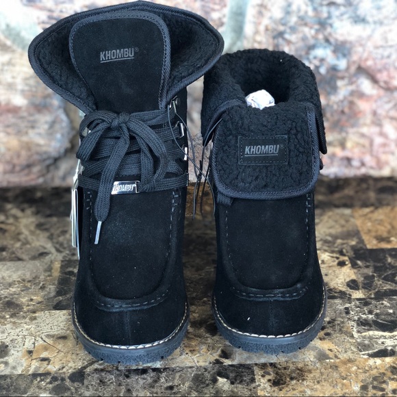 NEW Khombu Sasha Lace-Up Cold-Weather Moon boots - Picture 2 of 12